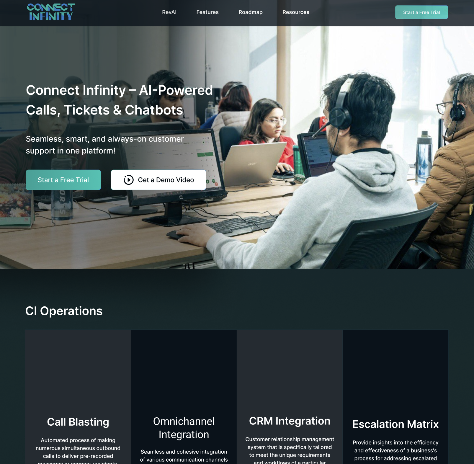Connect Infinity Product Page - Hero