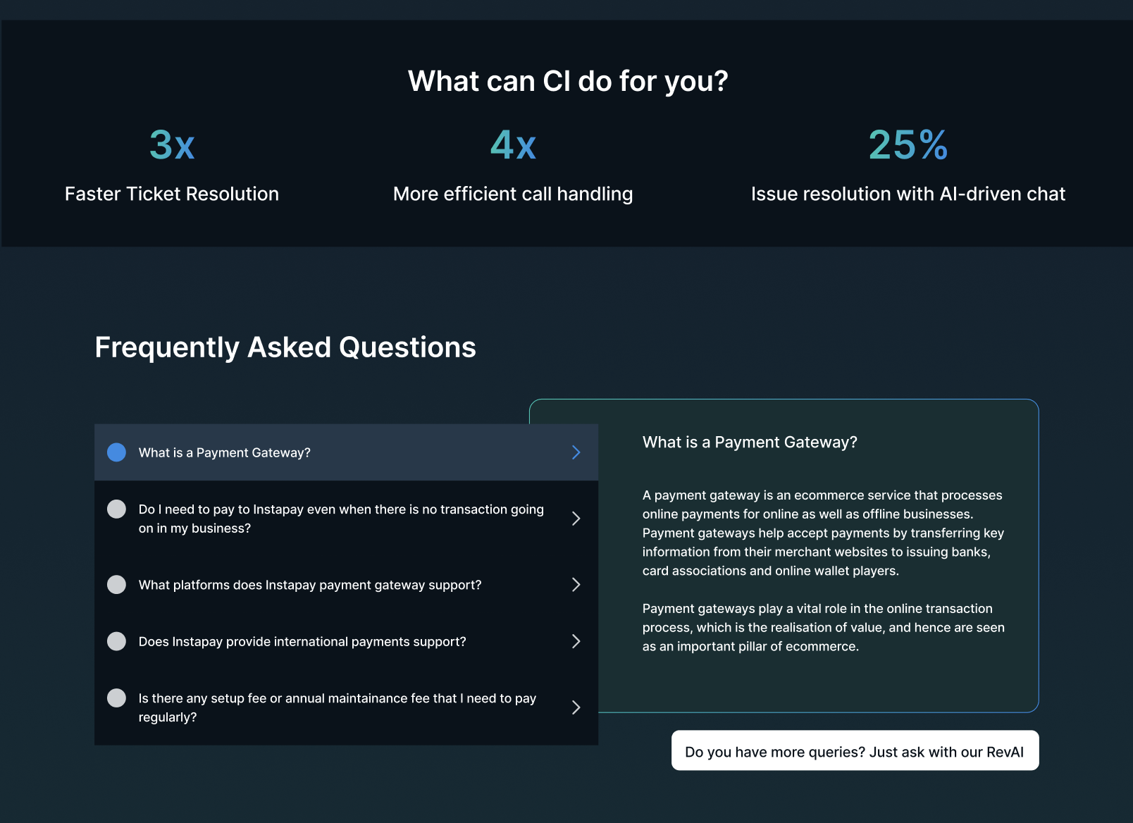Connect Infinity Product Page - Questions