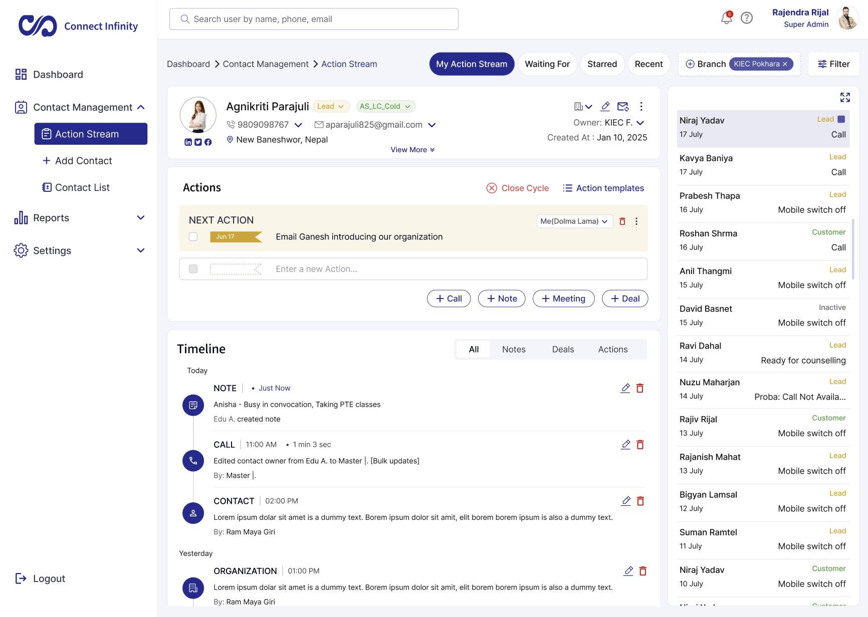 CRM - Settings