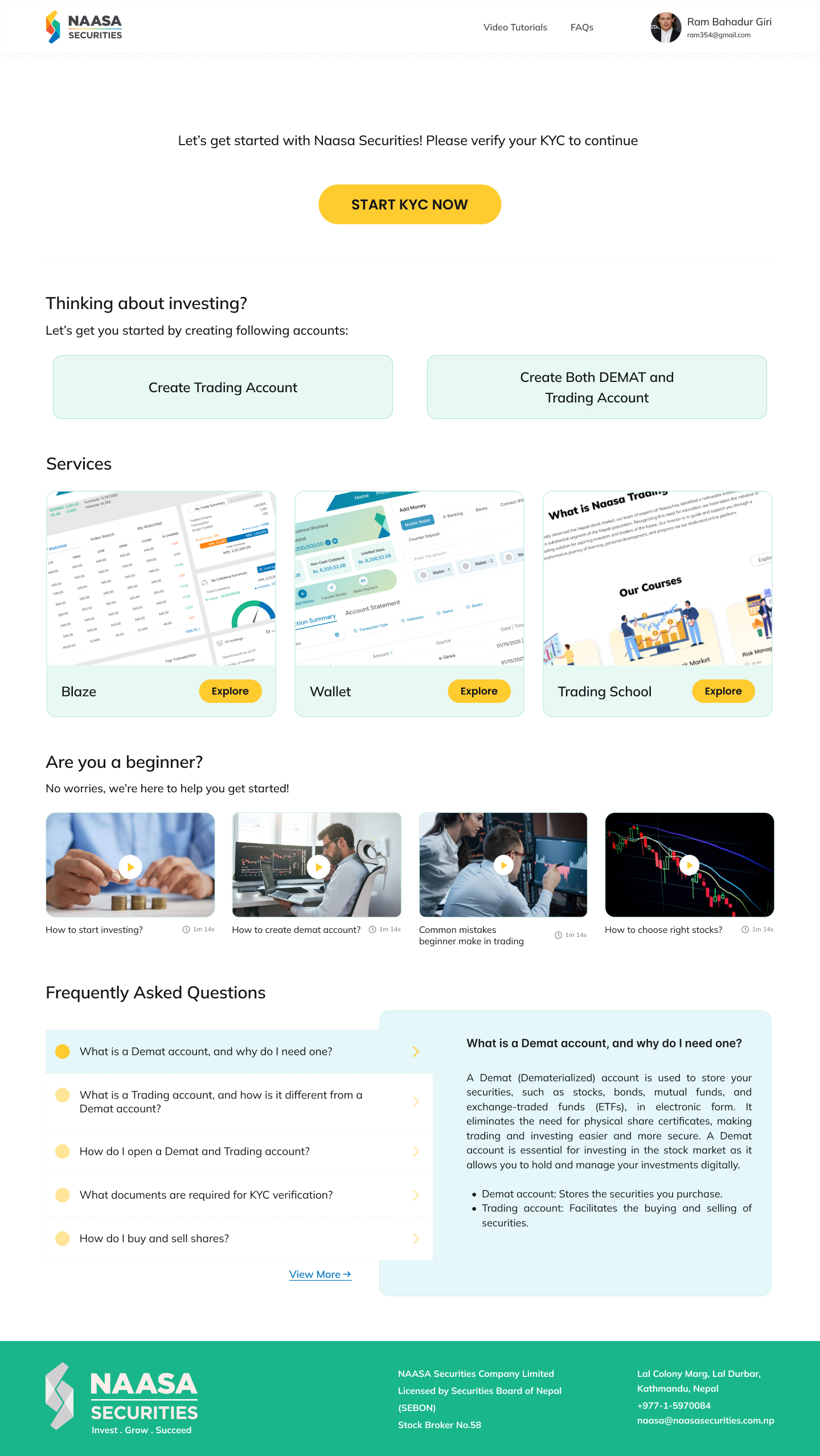 Naasa Securities KYC