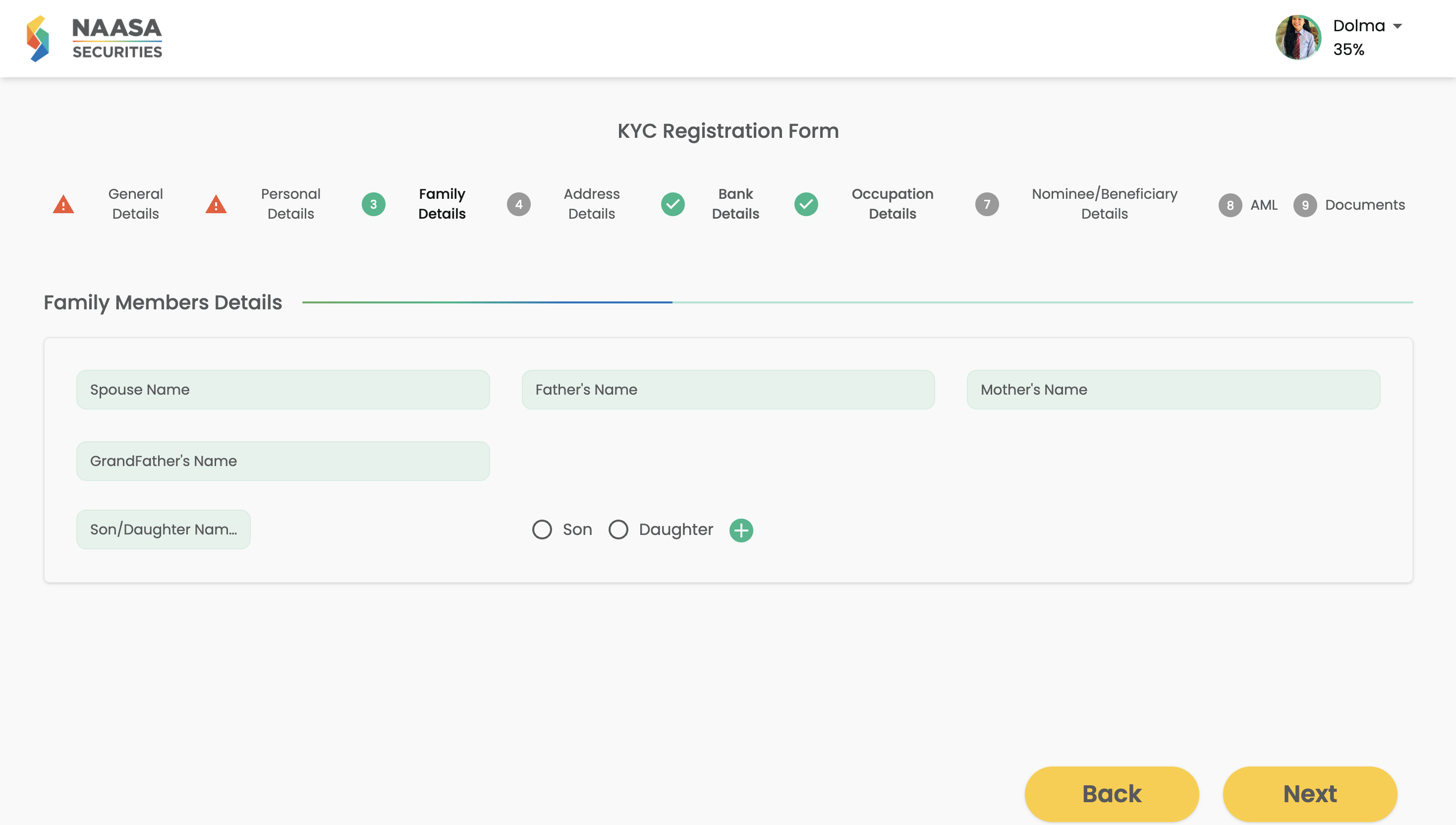Naasa KYC - Family