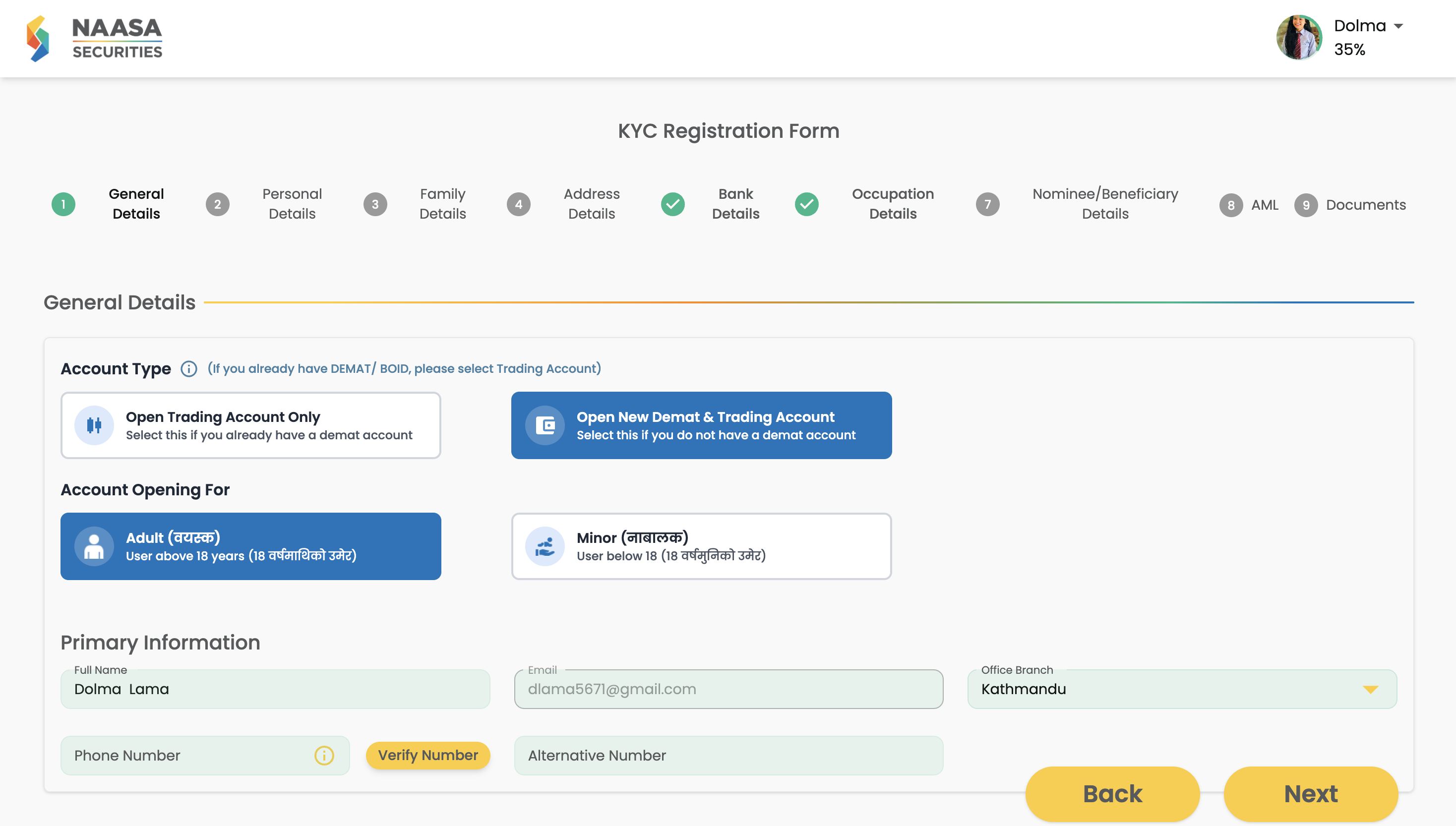 Naasa KYC - General