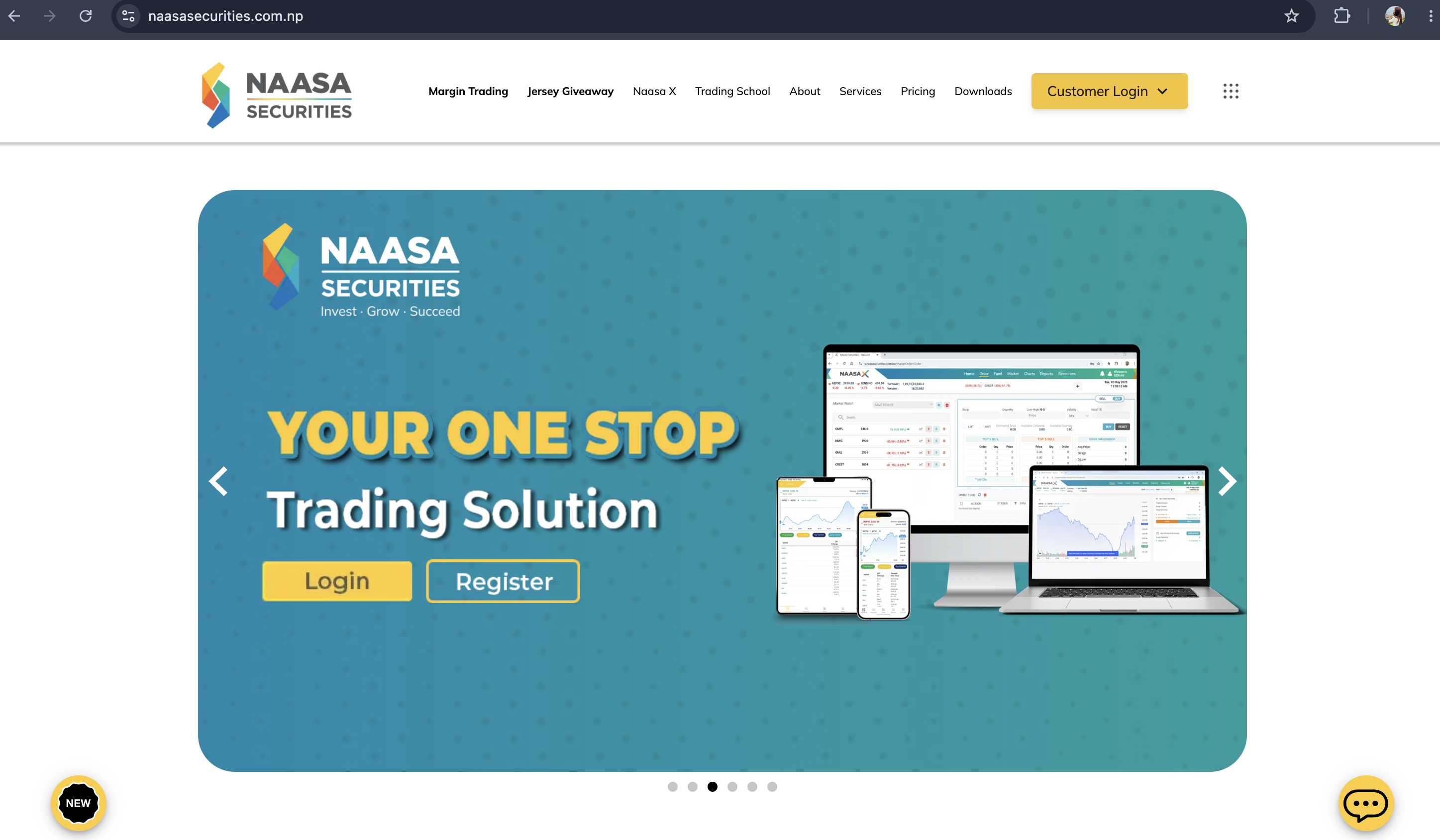 Naasa Website - Homepage