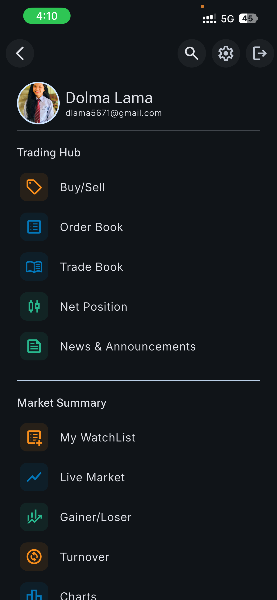 Self Service App(SSA) - Sidebar